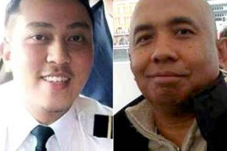 Pilot Malaysia Airlines MH 370 Capt Zaharie Ahmad Shah (kanan) dan Copilot Fariq Abdul Hamid
