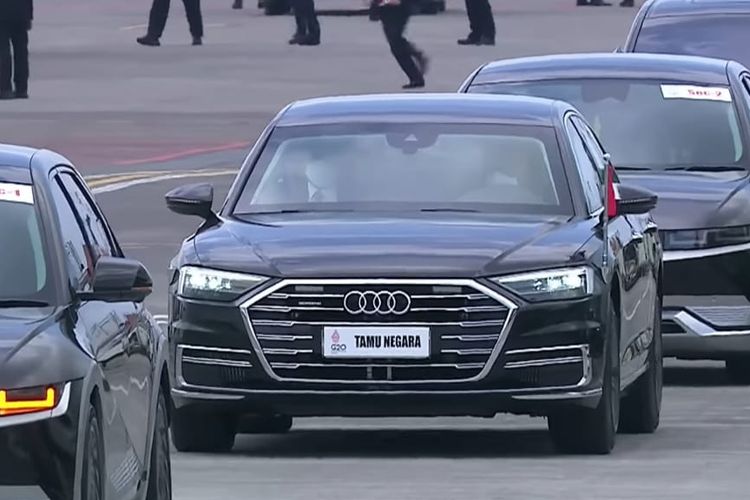 Audi A8 L Anti-peluru yang digunakan oleh Presiden UEA Syekh Mohammed bin Zayed bin Sultan Al Nahyan dalam KTT G20 di Bali