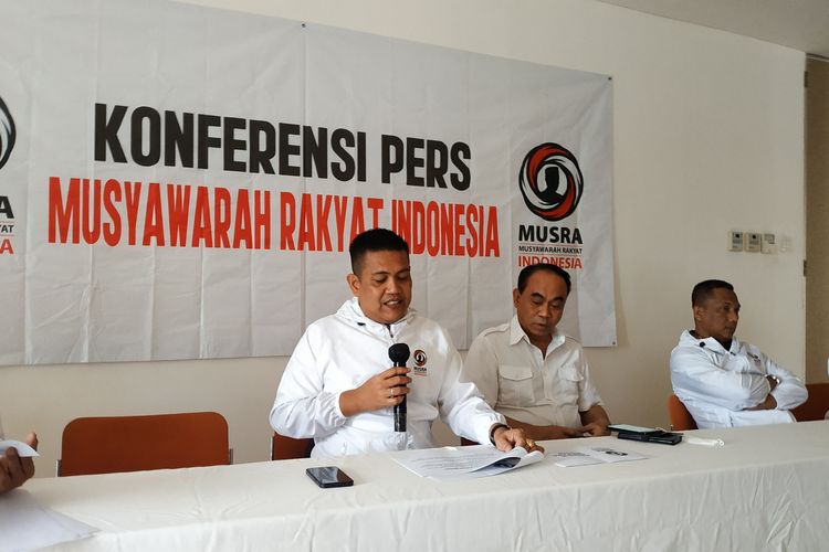 Konferensi pers Musyawarah Rakyat (Musra) Indonesia pada Rabu (23/11/2022).