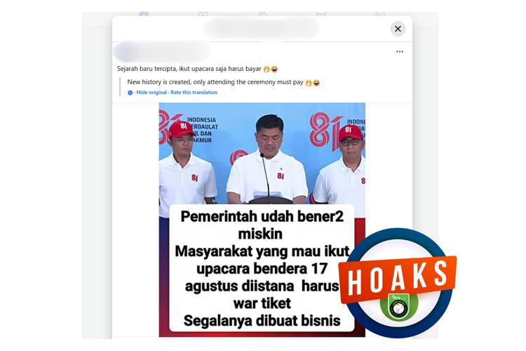 INFOGRAFIK: Muncul Hoaks Pendaftaran untuk Ikut Peringatan HUT RI di Istana Wajib Bayar