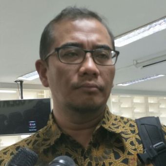Komisioner KPU RI Hasyim Asyari ketika ditemui di Kantor Bawaslu RI, Jakarta, Jumat (2/3/2018). 