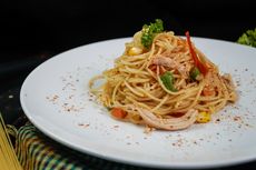 Resep Spageti Ayam Saus Kacang, Pakai Selai Organik