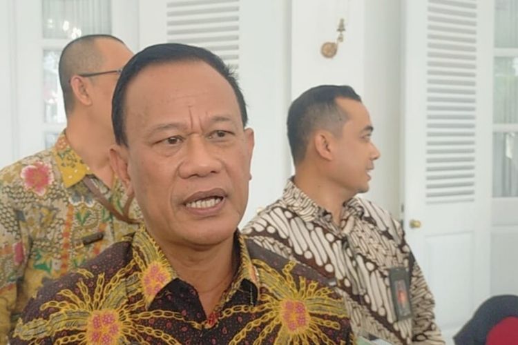 Deputi I Bidang Pencegahan, Perlindungan dan Deradikalisasi BNPT, Mayjen TNI NIsan Setiadi di Balai Kota DKI Jakarta, Selasa (28/2/2023). 