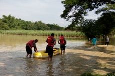 Sungai Bengawan Madiun Meluap, Jalan Kwadungan-Kendung Terputus