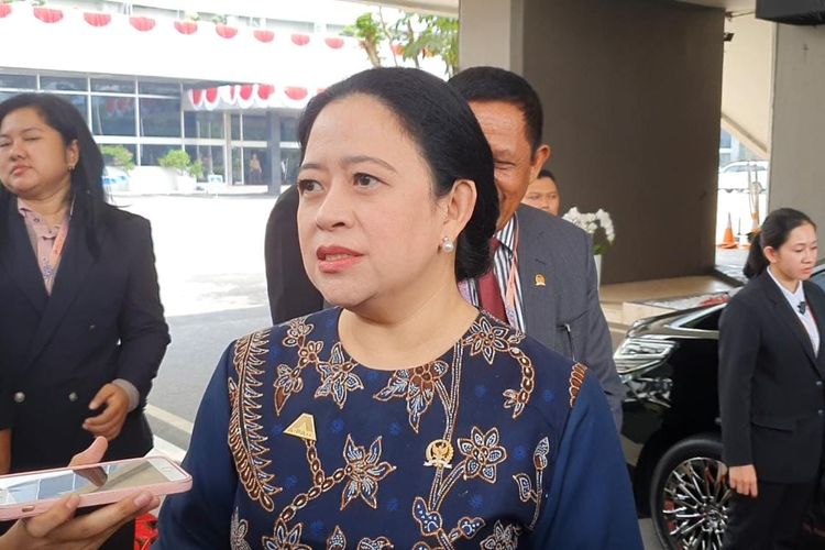 Ketua DPR Puan Maharani ditemui di Gedung DPR, Senayan, Jakarta, Rabu (9/8/2023).
