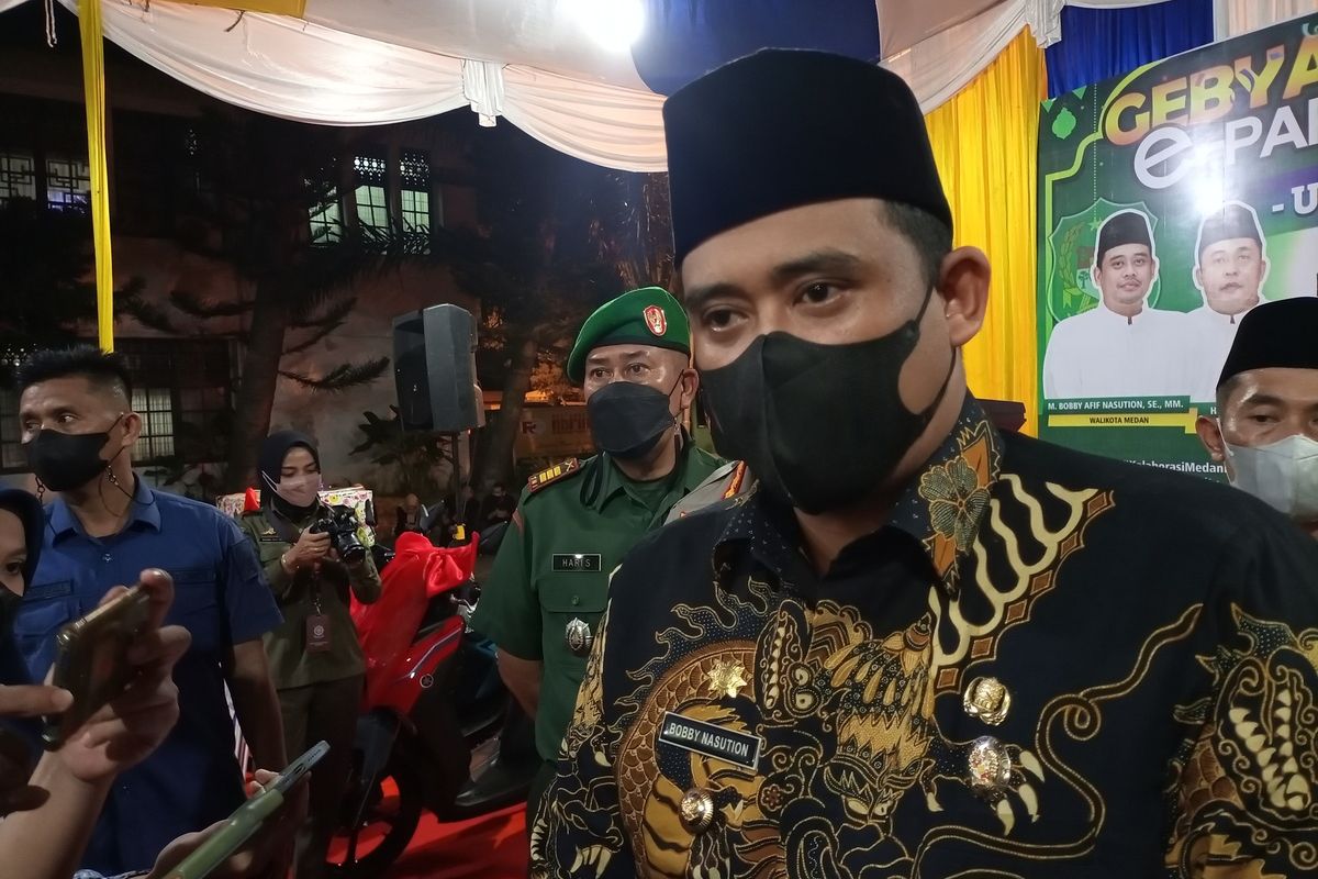 Menjelang Lebaran, Wali Kota Medan Bobby Nasution mengingatkan para pelaku usaha agar memberi THR kepada yang membutuhkan dan berhak, Kamis (21/4/2022)