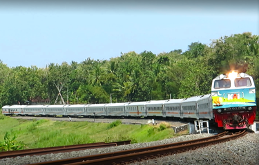 Ilustrasi kereta api. 