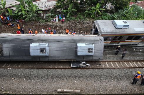 BERITA FOTO: Kondisi KRL Anjlok di Bogor