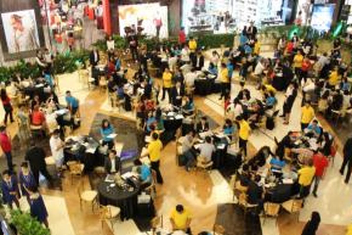 Suasana peluncuran menara apartemen kedua Eastern Wing Embarcadero Park di Lippo Mall Kemang, Jakarta Selatan (8/11/2014). 