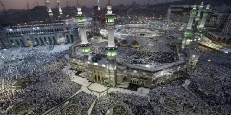 Jutaan jemaah haji di Masjidil Haram, Mekkah, Arab Saudi.