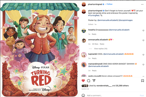 Mahasiswa ITB Jadi Ilustrator Poster Film Disney-Pixar “Turning Red”