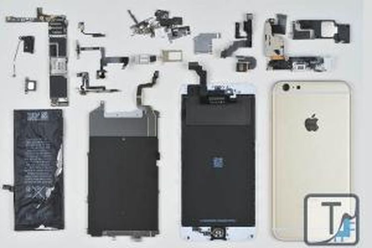 Komponen-komponen iPhone 6.