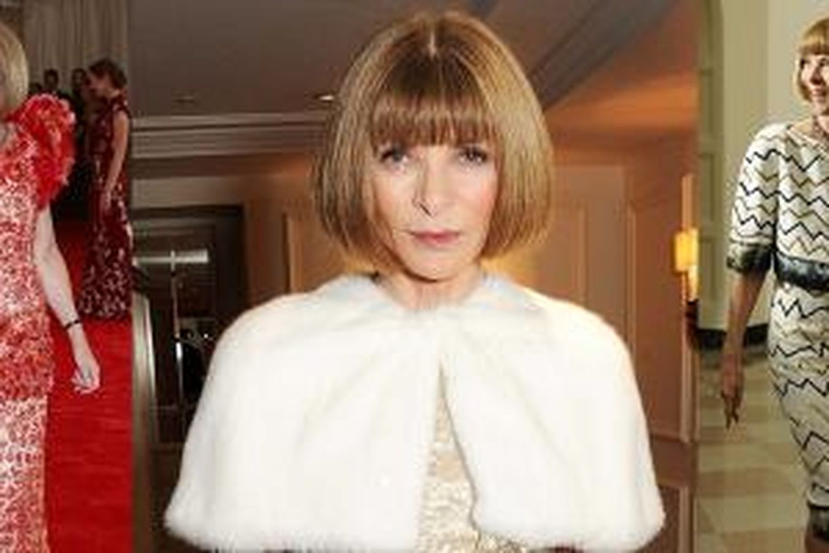 Pemimpin redaksi majalah Vogue, Anna Wintour (65) terkenal dengan kariernya di industri fashion yang cemerlang.
