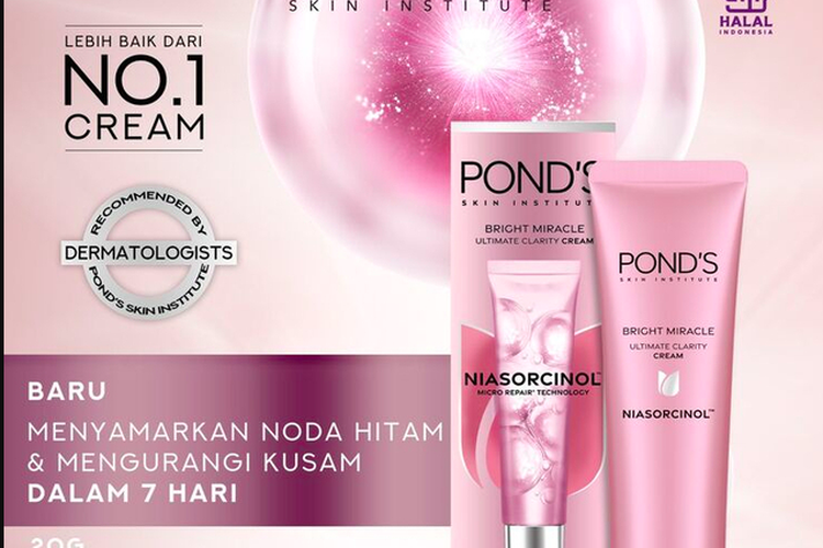 Pond's Bright Beauty Day Cream untuk Kulit Berminyak Pelembab yang direkomendasikan untuk kulit berminyak