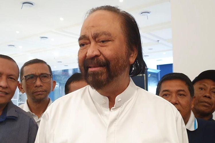 Ketua Umum Partai Nasdem Surya Paloh ditemui di Nasdem Tower, Gondangdia, Menteng, Jakarta, Selasa (18/7/2023). 