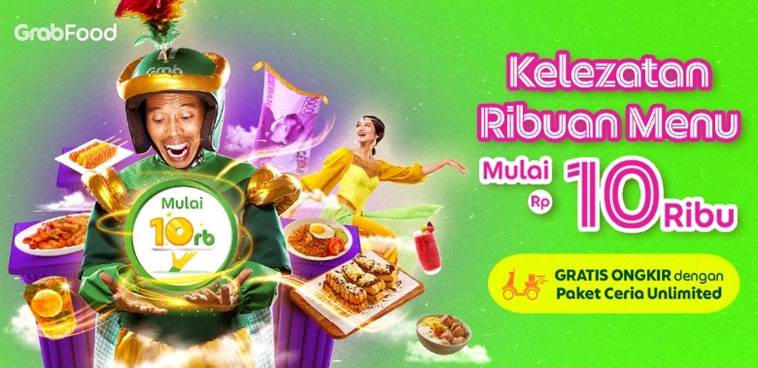 Menu Rp 10.000 yang bisa didapatkan di layanan GrabFood.