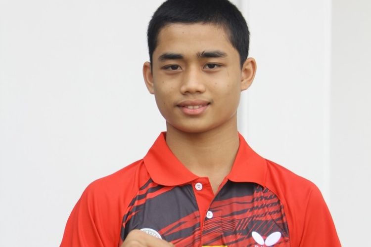 Muhammad Alghifari, atlet Riau yang mewakili Indonesia pada Kejuaraan Tenis Meja Asia Tenggara di Bangkok, Thailand.