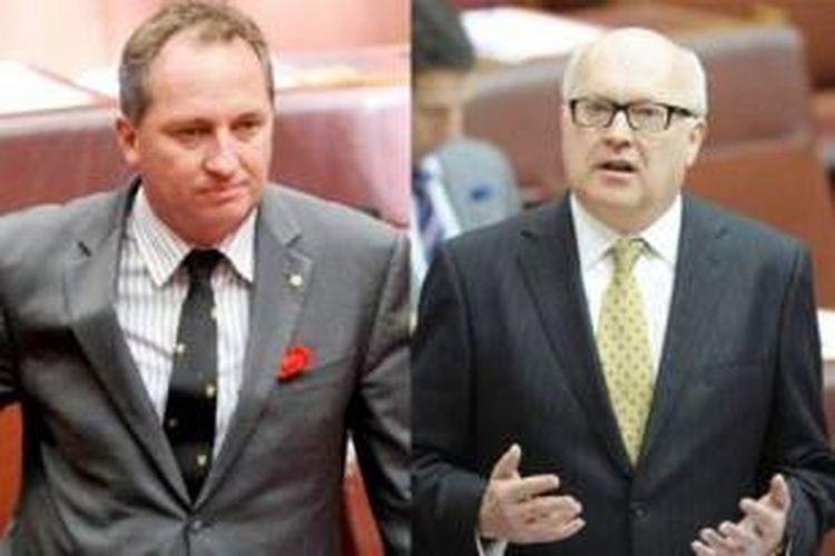 Menteri Pertanian Barnaby Joyce dan Jaksa Agung George Brandis yang dituduh menggunakan uang negara untuk keperluan pribadi.