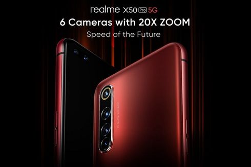 Realme X50 Pro 5G Dipastikan Punya Enam Kamera dan Zoom 20x