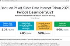 Daftar Penerima Bantuan Kuota Internet Kemendikbud Desember 2021