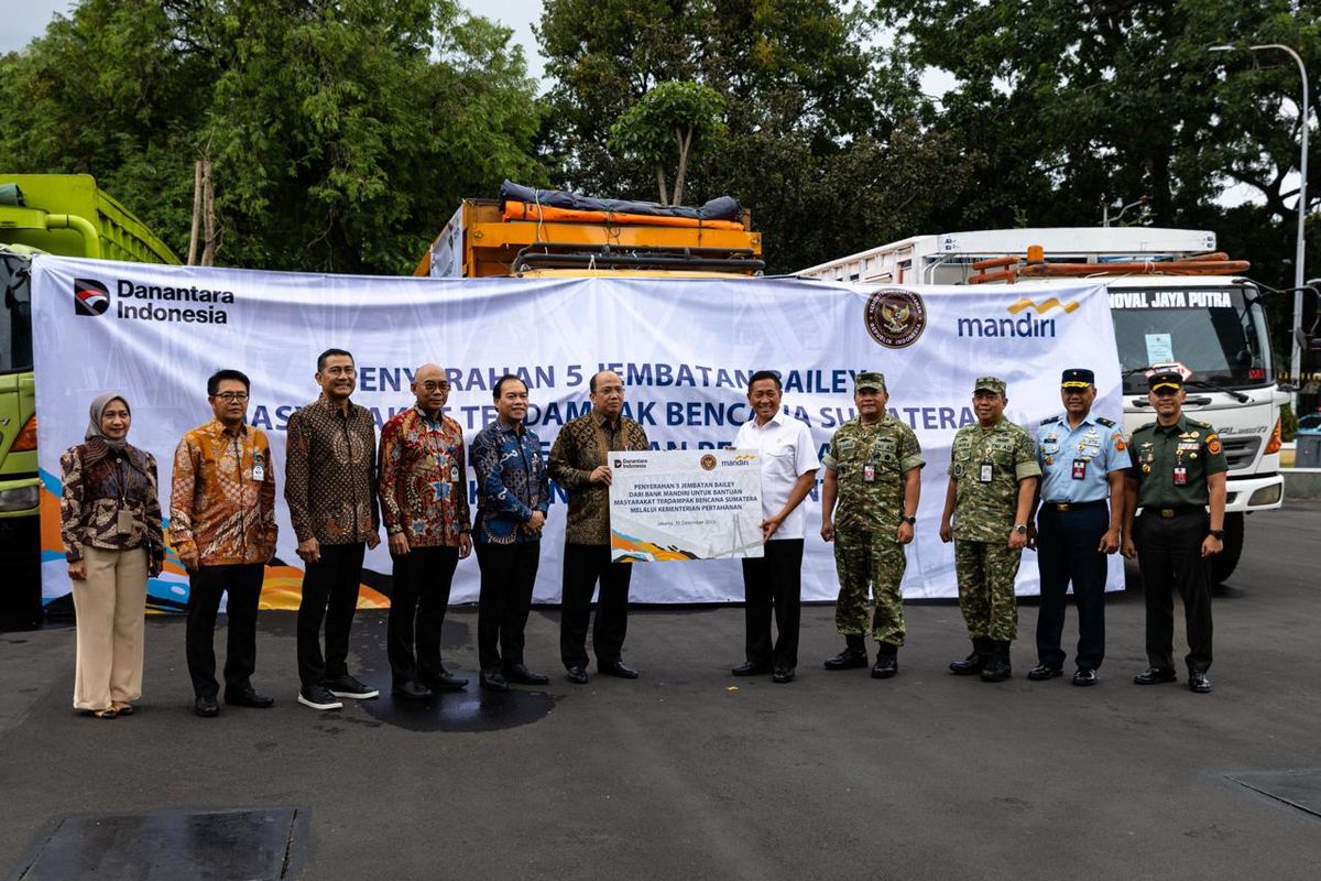 Bank Mandiri dan Kemenhan Bangun Lima Jembatan Bailey di Wilayah Terdampak Bencana Sumatera