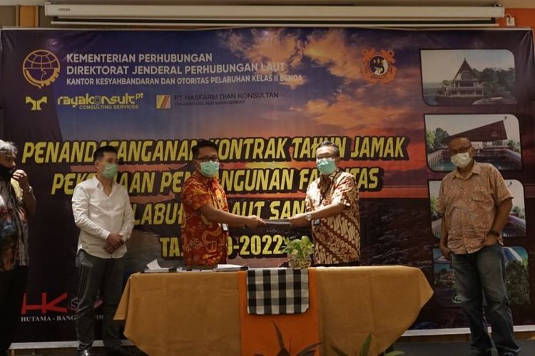  Penandatanganan kontrak pembangunan fasilitas Pelabuhan Sanur, Denpasar, Bali