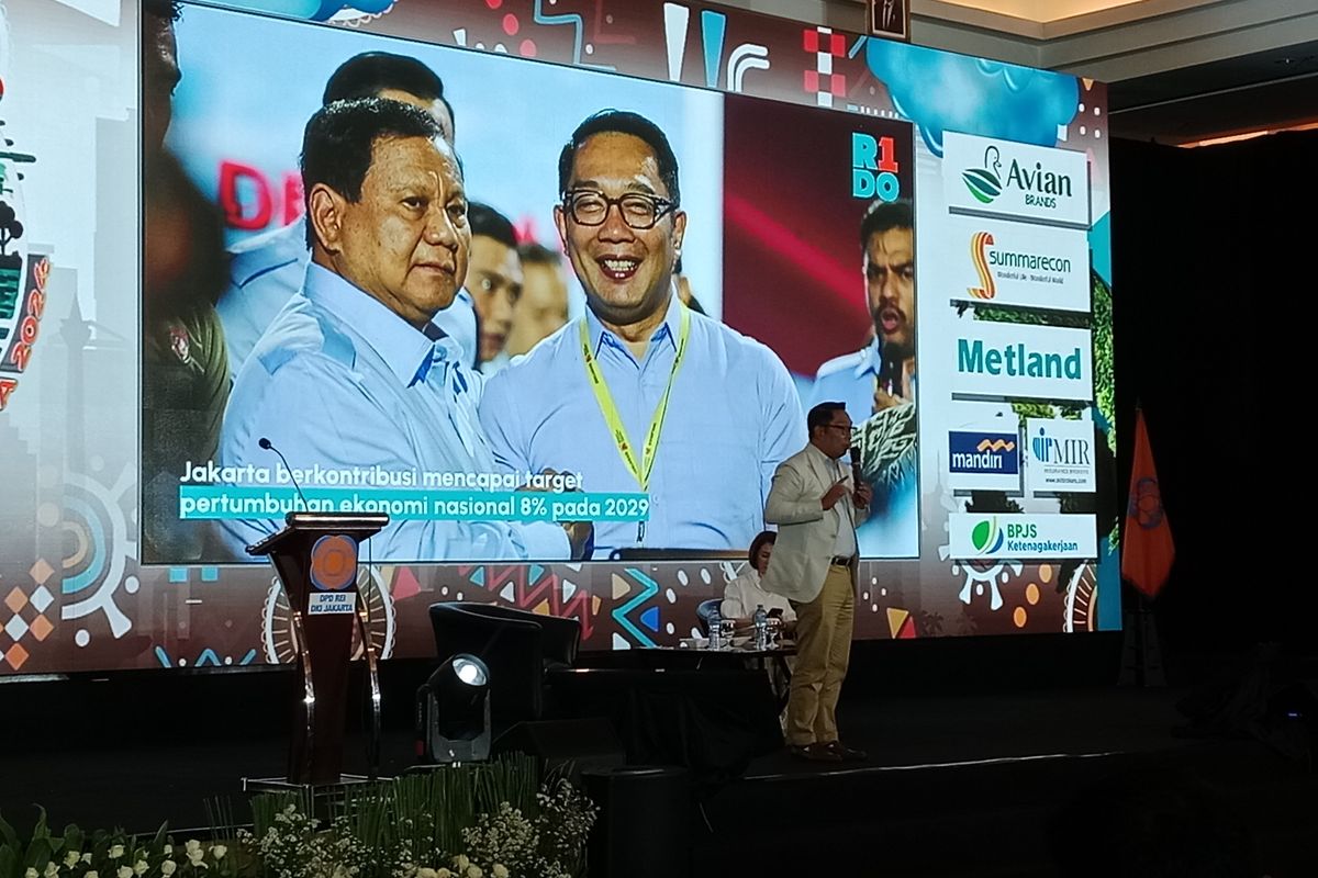 Dukung Prabowo, Ridwan Kamil Janji Kejar Target Pertumbuhan Ekonomi 8 Persen 