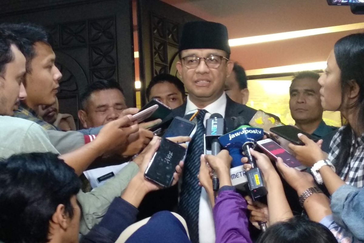Gubernur DKI Jakarta Anies Baswedan di DPRD DKI Jakarta, Rabu (13/3/2019).