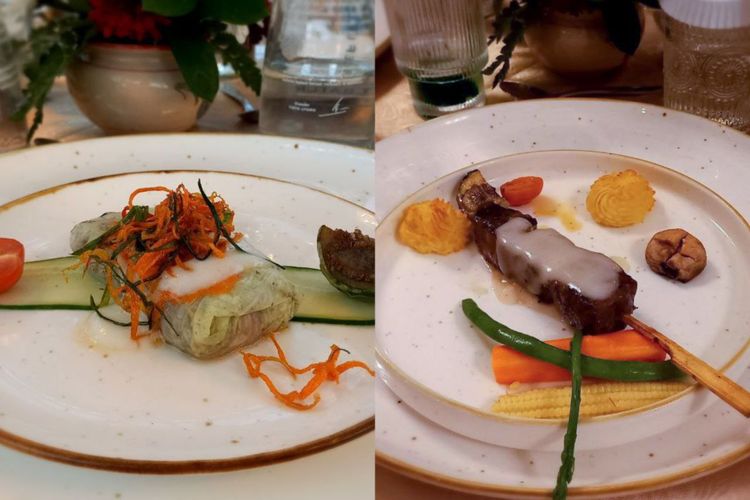 Brubus dan Dendeng Age, dua di antara beragam menu makanan di Pracimasana Pura Mangkunegaran, Solo.