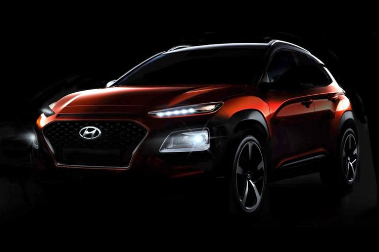 Hyundai Kona bagian depan.