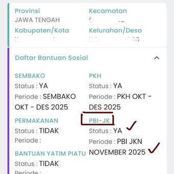 Tangkapan layar hasil pencarian cek bansos. PBI BPJS. BPJS PBI. Cara cek PBI JK. PBI JKN. Cara cek penerima PBI JK BPJS Kesehatan. Cara cek penerima BPJS PBI.