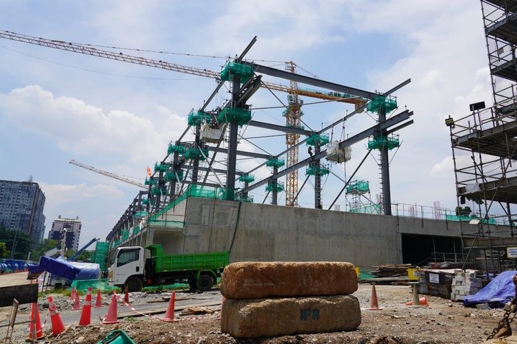 Proyek Jakarta Sewerage Development Project (JSDP) Zona 1 di Pluit, Jakarta Utara.