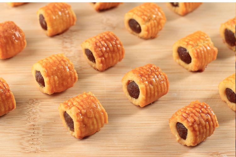 Nastar gulung, salah satu varian nanas kekinian yang menarik perhatian.