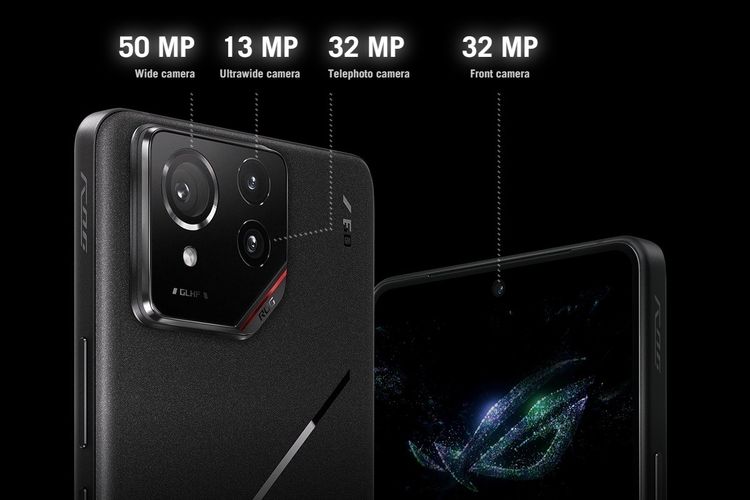 Konfigurasi kamera belakang dan depan Asus ROG Phone 9 series