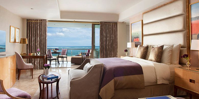 Ilustrasi kamar The Baron Suite di The Mulia Bali. Hotel bintang lima ini jadi tempat pertemuan Presiden AS Joe Biden dengan Presiden China Xi Jinping pada Senin (14/11/2022).