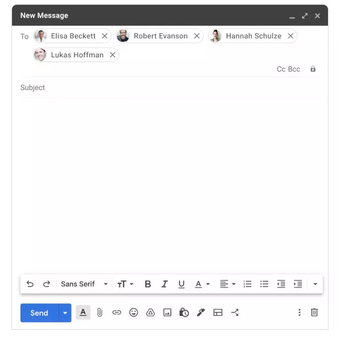 Gmail akan menampilkan foto profil pada setiap pengguna e-mail.