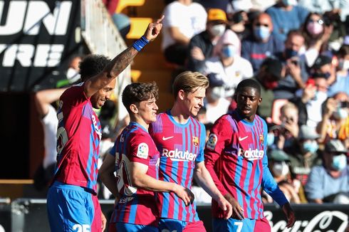 Hasil Valencia Vs Barcelona 1-4: Blaugrana Pesta Gol, 3 Besar Semakin Dekat