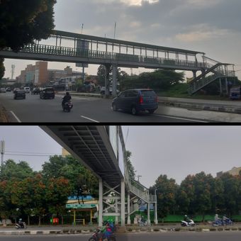 JPO di depan SDN Cilandak Barat 15 Pagi. JPO ini harus dilalui dalam rute berjalan kaki dari Menara 165 ke Citos.