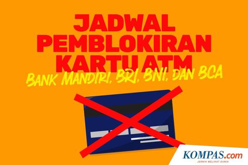 INFOGRAFIK: Catat, Jadwal Pemblokiran Kartu ATM Bank Mandiri, BRI, BNI, dan BCA