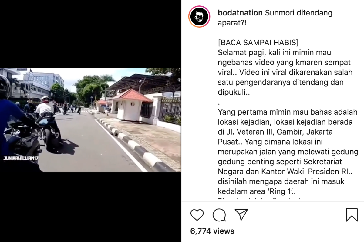 Pemotor dihadang petugas di Jl Veteran III Gambir Jakarta Pusat