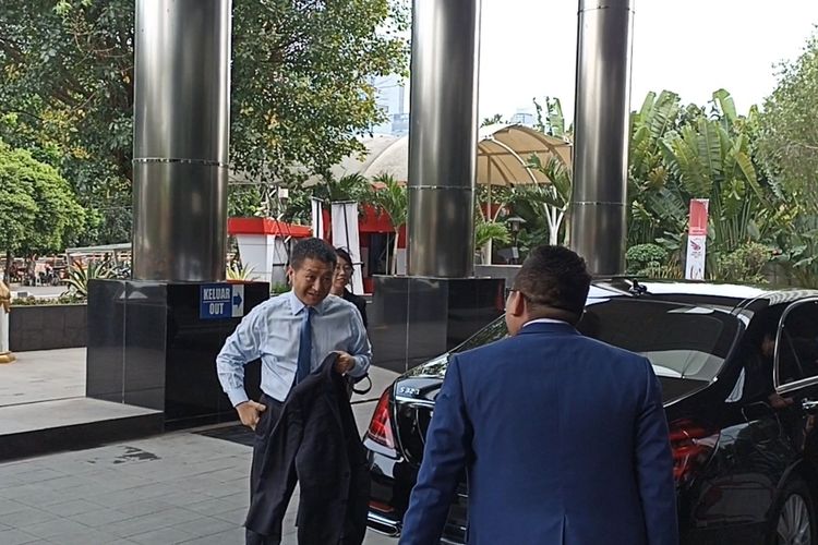 Duta Besar China untuk Indonesia, Lu Kang mendatangi gedung Merah Putih KPK, Selasa (6/6/2023).