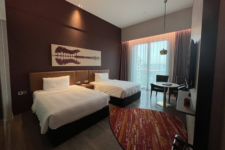 Kamar di Hard Rock Hotel, Singapura.