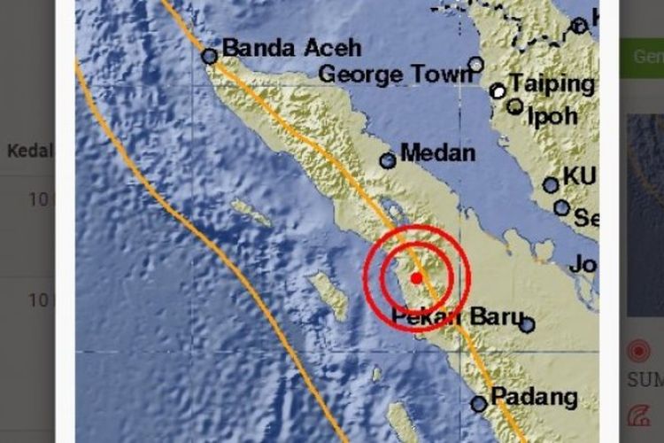 Gempa bumi bermagnitudo 5,5 mengguncang Kabupaten Tapanuli Selatan, Provinsi Sumatera Utara, Jumat (14/7/2017) pada pukul 08.25 WIB.