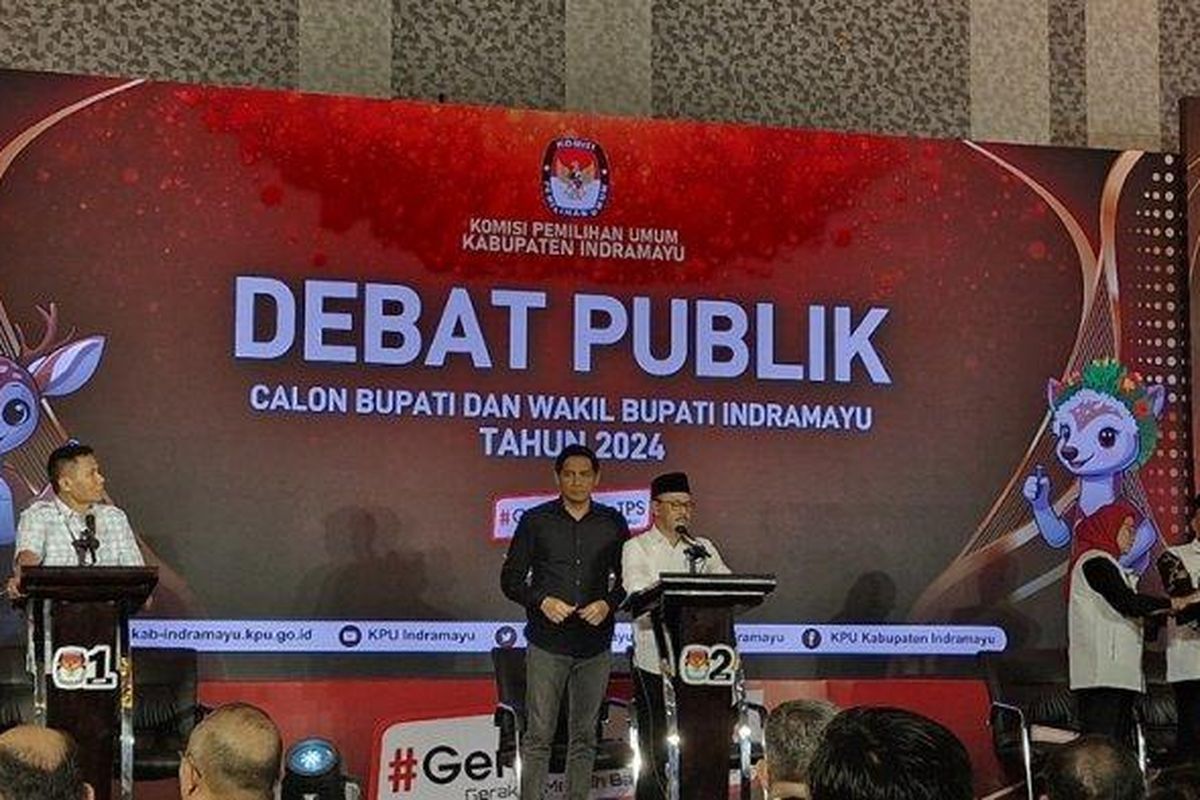 Debat perdana Pilkada Indramayu 2024, Senin (4/11/2024) di Hotel Holiday Inn, Pasteur, Kota Bandung 