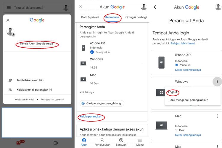 Cara Log Out Akun Google dari Laptop Orang Lain Lewat HP Android dan iPhone