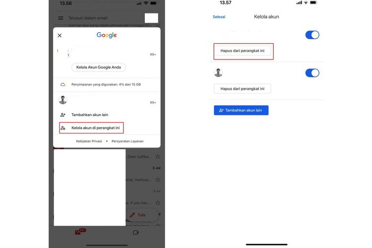 Ilustrasi cara logout Gmail di HP lewat aplikasi.