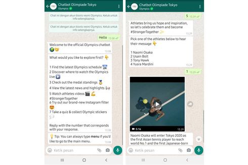 Cara Pantau Update Olimpiade Tokyo 2020, Bisa Lewat Whatsapp!