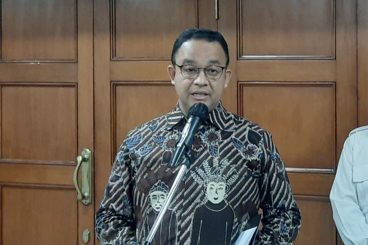 Gubernur DKI Jakarta Anies Baswedan bersama Wakil Gubernur DKI Ahmad Riza Patria di Balai Kota DKI Jakarta, Kamis (6/10/2022).