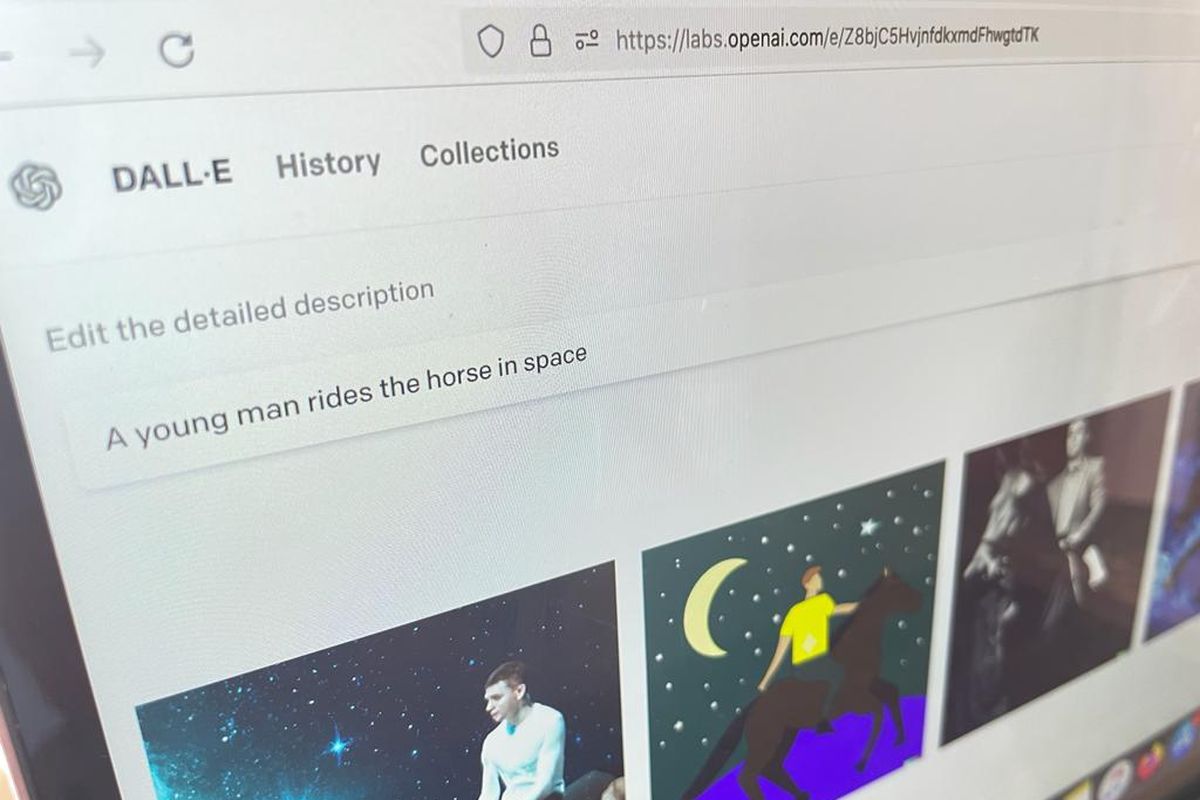 Tampilan Dall-E, salah satu program AI buatan OpenAI selain ChatGPT. 