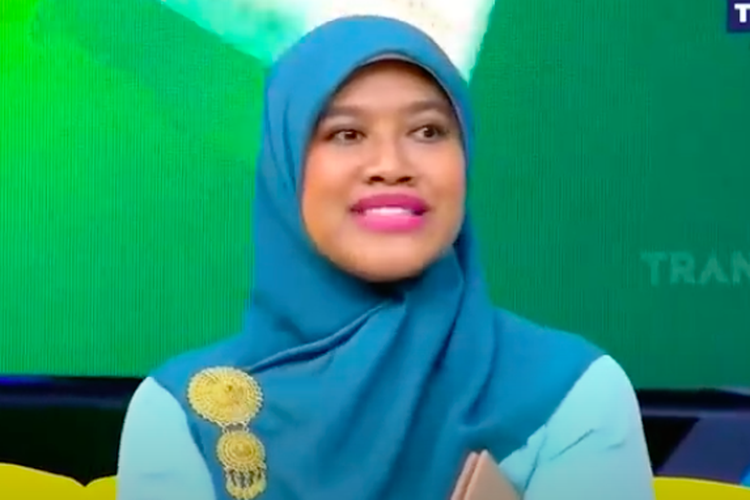 Siti Fauziah saat menjadi bintang tamu di Okay Bos Trans7